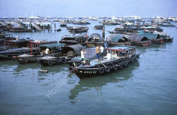 Chinese Sampans, Victoria Harbour, Hong Kong